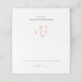 パーソナライズされた結婚座席表モノグラムの プレイスカード (外部開封)