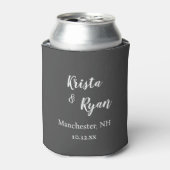 パーソナライズされた結婚式の引き出物クーラーボックス 缶クーラー (缶正面)