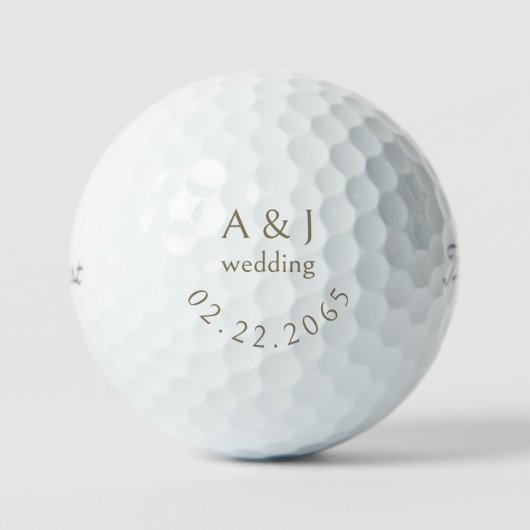 パーソナライズされた結婚式の引き出物タイトルリストPro V1 II ゴルフボール (正面)