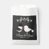 パーソナライズされた結婚式の引き出物バッグ フェイバーバッグ (正面)