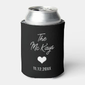 パーソナライズされた結婚式の引き出物ブライダルパーティ供給 缶クーラー (缶正面)