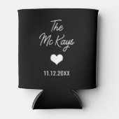 パーソナライズされた結婚式の引き出物ブライダルパーティ供給 缶クーラー (正面)