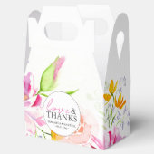 パーソナライズされた結婚式の引き出物ボックスフローラ フェイバーボックス (オープン)