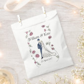 パーソナライズされた結婚式の引き出物紙バッグ フェイバーバッグ (クリップ留めされた状態)