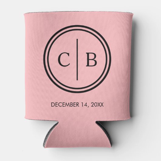 パーソナライズされた結婚式の引き出物結婚のゲストへの贈り物 缶クーラー (正面)