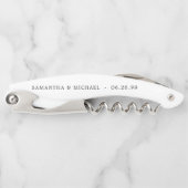 パーソナライズされた結婚式の引き出物 ソムリエナイフ (正面)