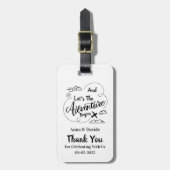 パーソナライズされた結婚式の引き出物 ラゲッジタグ (正面縦)