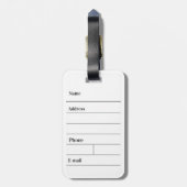 パーソナライズされた結婚式の引き出物 ラゲッジタグ (裏面縦)