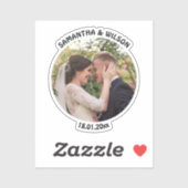 パーソナライズされた結婚式の引き出物 |金ゴールド |写真 シール (シート)