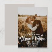 パーソナライズされた結婚式の招待状 案内状 (正面/裏面)