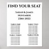 パーソナライズされた結婚式の着席表 ポスター (正面)