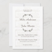 パーソナライズされた結婚式招待状とミュージカル 招待状 (正面)