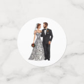 パーソナライズされた結婚式招待状と招待状 コンフェッティ (スモール正面)