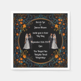 パーソナライズされた結婚式招待状と招待状 スタンダードカクテルナプキン