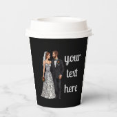 パーソナライズされた結婚式招待状と招待状 紙コップ (裏面)