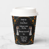 パーソナライズされた結婚式招待状と招待状 紙コップ (正面)