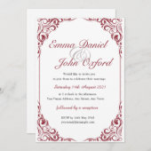 パーソナライズされた結婚式招待状カードはがき06 招待状 (正面/裏面)