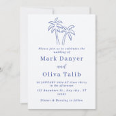 パーソナライズされた結婚式招待状カード – エレガント 招待状 (正面)