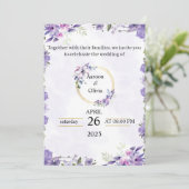 パーソナライズされた結婚式招待状カー祝ド – 招待状 (スタンド正面)