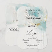 パーソナライズされた結婚式招待状 (正面/裏面)