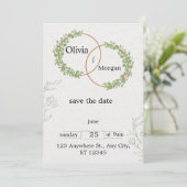 「パーソナライズされた結婚式招待状・カード – タイムレス 招待状 (スタンド正面)