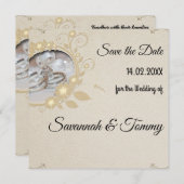 パーソナライズされた結婚式招待状 招待状 (正面/裏面)