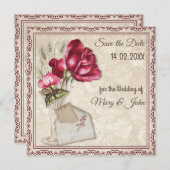 パーソナライズされた結婚式招待状 招待状 (正面/裏面)