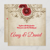 パーソナライズされた結婚式招待状 招待状 (正面/裏面)