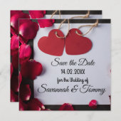 パーソナライズされた結婚式招待状 招待状 (正面/裏面)