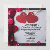 パーソナライズされた結婚式招待状 招待状 (裏面)