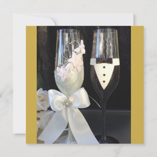 パーソナライズされた結婚式招待状 招待状 (裏面)