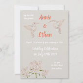 パーソナライズされた結婚式招待状 招待状 (正面)