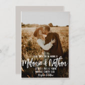 パーソナライズされた結婚式招待状 案内状 (正面/裏面)