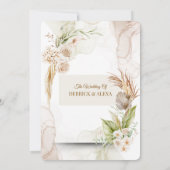 パーソナライズされた結婚式招待状 | 素朴フローラ 招待状 (裏面)