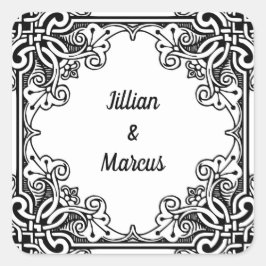 パーソナライズされた結婚式用シール スクエアシール