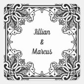 パーソナライズされた結婚式用シール スクエアシール (正面)