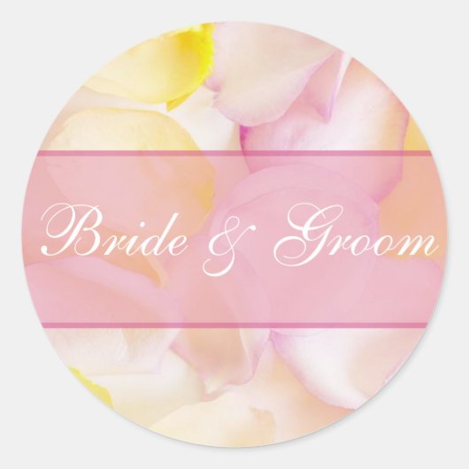 パーソナライズされた結婚式用シール ラウンドシール (正面)