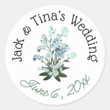 パーソナライズされた結婚式用シール