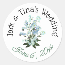 パーソナライズされた結婚式用シール ラウンドシール