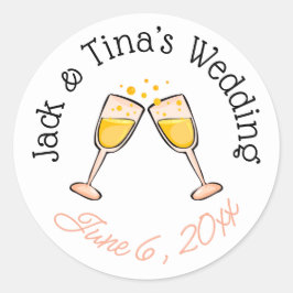 パーソナライズされた結婚式用シール ラウンドシール