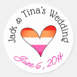 パーソナライズされた結婚式用シール ラウンドシール