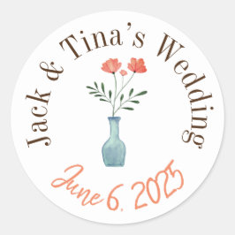 パーソナライズされた結婚式用シール ラウンドシール