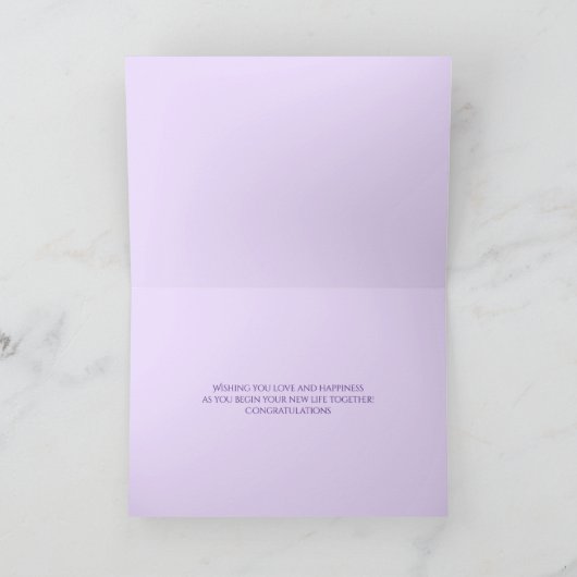 パーソナライズされた結婚引用文付きカー感動的ド カード (内部)