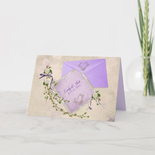 パーソナライズされた結婚引用文付きカー感動的ド カード (正面)