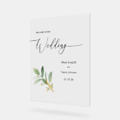 パーソナライズされた結婚徴候 アクリルサイン (傾斜)