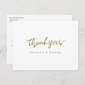 パーソナライズされた結婚感謝 ポストカード (正面/裏面)