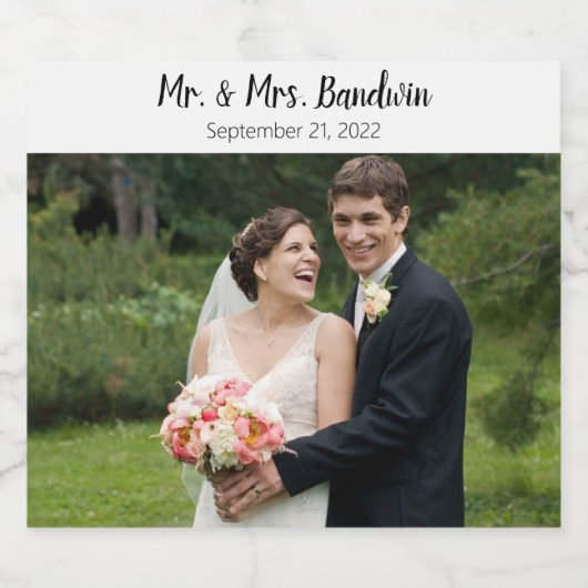 パーソナライズされた結婚新郎プレゼント花婿介添人 ビールラベル (シングルラベル)