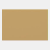 パーソナライズされた結婚新郎新婦ゴールデンハート ラッピングペーパーシート (正面3)