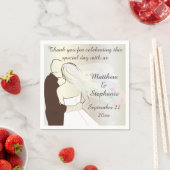 パーソナライズされた結婚新郎新婦 スタンダードカクテルナプキン (インサイチュ)