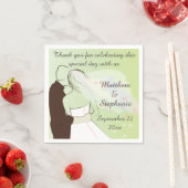 パーソナライズされた結婚新郎新婦 スタンダードカクテルナプキン (インサイチュ)